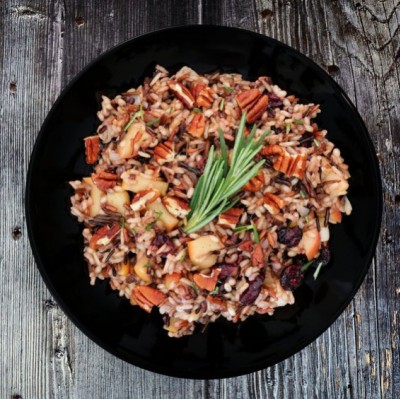 Rice Pilaf with Dried Fruit and Pecan Oil